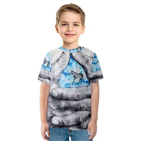 Hands Horse Hand Dream Kids  Sport Mesh Tee by HermanTelo