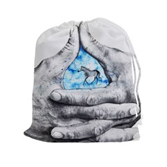 Hands Horse Hand Dream Drawstring Pouch (2xl) by HermanTelo