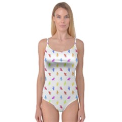 Multicolored Hands Silhouette Motif Design Camisole Leotard  by dflcprintsclothing