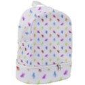 Multicolored Hands Silhouette Motif Design Zip Bottom Backpack View2
