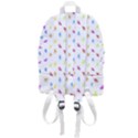 Multicolored Hands Silhouette Motif Design Zip Bottom Backpack View3