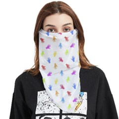 Multicolored Hands Silhouette Motif Design Face Covering Bandana (triangle) by dflcprintsclothing
