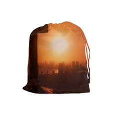 Cartagena De Indias Colombia, Aerial View Drawstring Pouch (large) by dflcprintsclothing