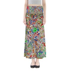 Pop Art - Spirals World 1 Full Length Maxi Skirt by EDDArt