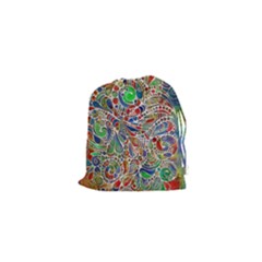 Pop Art - Spirals World 1 Drawstring Pouch (xs) by EDDArt