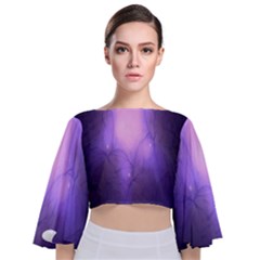 Violet Spark Tie Back Butterfly Sleeve Chiffon Top by Sparkle