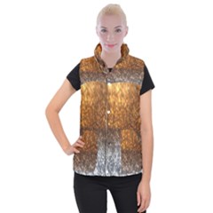 Glitter Gold Women s Button Up Vest by Sparkle