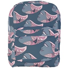 Doodle Queen Fish Pattern Full Print Backpack by tmsartbazaar