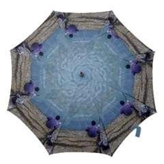 Senior Man Fishing At River, Montevideo, Uruguay001 Hook Handle Umbrellas (medium) by dflcprintsclothing