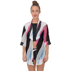 Abstract Space Pattern Design Open Front Chiffon Kimono by brightlightarts