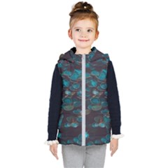 Realeafs Pattern Kids  Hooded Puffer Vest by Sparkle