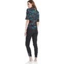 Realeafs Pattern Frill Neck Blouse View2