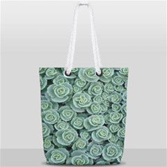 Realflowers Full Print Rope Handle Tote (small) by Sparkle