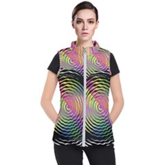 Rainbowwaves Women s Puffer Vest by Sparkle