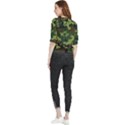 Forest camo pattern, army themed design, soldier Quarter Sleeve Blouse View2