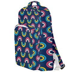 Geo Rainbow Stroke Double Compartment Backpack by tmsartbazaar