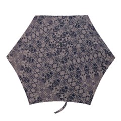 Violet Textured Mosaic Ornate Print Mini Folding Umbrellas by dflcprintsclothing