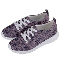 Violet Textured Mosaic Ornate Print Women s Lightweight Sports Shoes by dflcprintsclothing