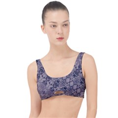 Violet Textured Mosaic Ornate Print The Little Details Bikini Top by dflcprintsclothing