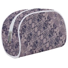 Violet Textured Mosaic Ornate Print Makeup Case (medium) by dflcprintsclothing
