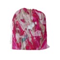 Magenta on pink Drawstring Pouch (XL) View2