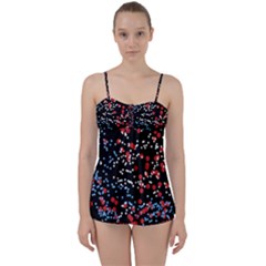 Multicolored Bubbles Motif Abstract Pattern Babydoll Tankini Set by dflcprintsclothing