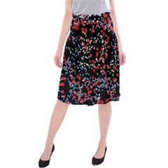 Multicolored Bubbles Motif Abstract Pattern Midi Beach Skirt by dflcprintsclothing