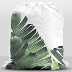 Banana Leaves Drawstring Bag (large) by goljakoff