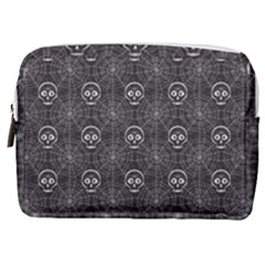 Skull And Spider Web On Dark Background Make Up Pouch (medium) by FloraaplusDesign