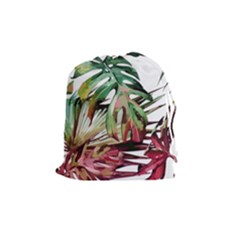 Watercolor Monstera Leaves Drawstring Pouch (medium) by goljakoff