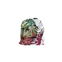 Watercolor Monstera Leaves Drawstring Pouch (xs) by goljakoff