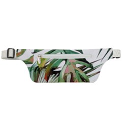 Watercolor Monstera Leaves Active Waist Bag by goljakoff