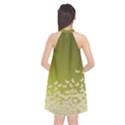 Yellow, gold Gradient Butterflies pattern, cute insects theme Halter Neckline Chiffon Dress  View2