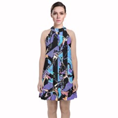 Eyesore  Velvet Halter Neckline Dress  by MRNStudios
