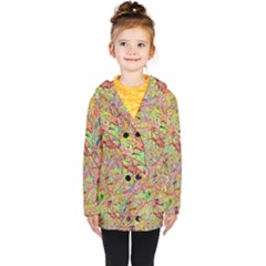 Quarantine Spring Kids  Double Breasted Button Coat by arwwearableart