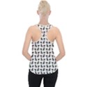 Lady Cat pattern, cute cats theme, feline design Piece Up Tank Top View2