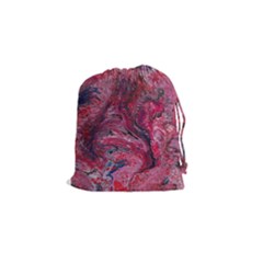 Dragons Flames Drawstring Pouch (small) by kaleidomarblingart