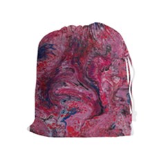 Dragons Flames Drawstring Pouch (xl) by kaleidomarblingart