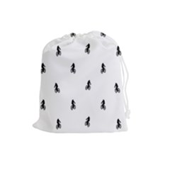 Riding Bike Motif Print Pattern Drawstring Pouch (large) by dflcprintsclothing