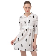 Riding Bike Motif Print Pattern Mini Skater Shirt Dress by dflcprintsclothing