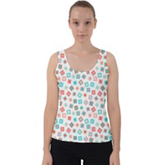 Aqua Coral Velvet Tank Top by CuteKingdom