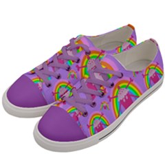 Logolightpurplepattern Women s Low Top Canvas Sneakers by DayDreamersBoutique
