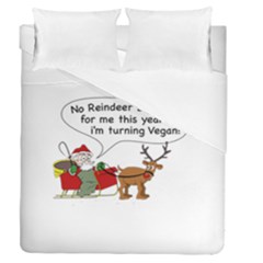 Vegan Santa Duvet Cover Double Side (queen Size) by CuteKingdom