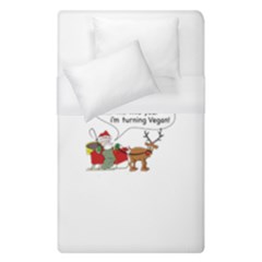 Vegan Santa Duvet Cover (single Size) by CuteKingdom