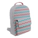 Aqua Coral Waves Flap Pocket Backpack (Small) View2