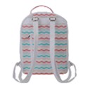 Aqua Coral Waves Flap Pocket Backpack (Small) View3