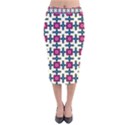 Geometric Velvet Midi Pencil Skirt View1