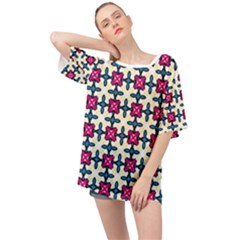 Geometric Oversized Chiffon Top by SychEva