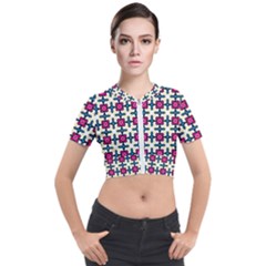 Geometric Short Sleeve Cropped Jacket by SychEva