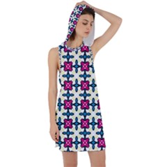 Geometric Racer Back Hoodie Dress by SychEva